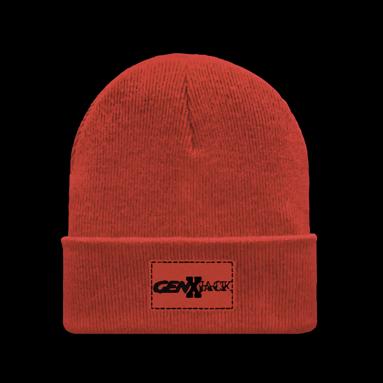 TRADITIONAL CUFFED BEANIE red