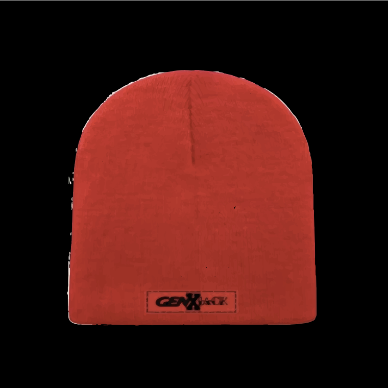 TRADITIONAL UNCUFFED BEANIE red